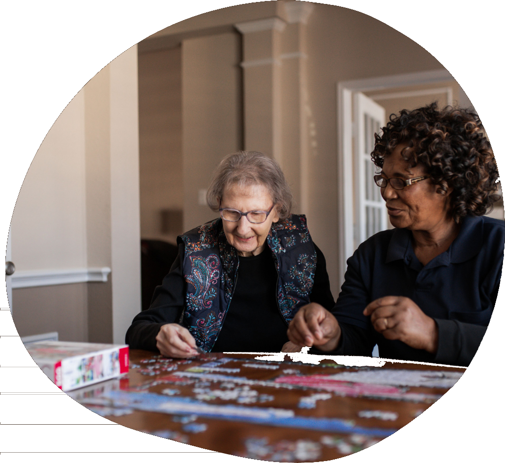 Family enjoying peace of mind with in-home senior care