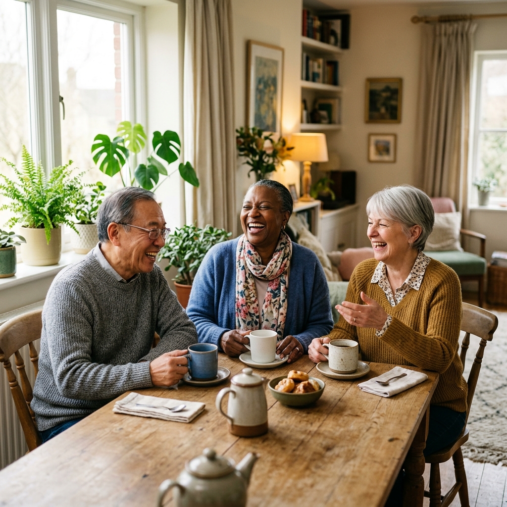 Caregiver providing companionship
