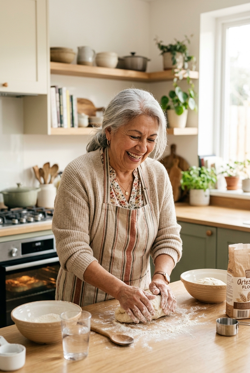 Seniors and caregivers sharing joyful moments at home